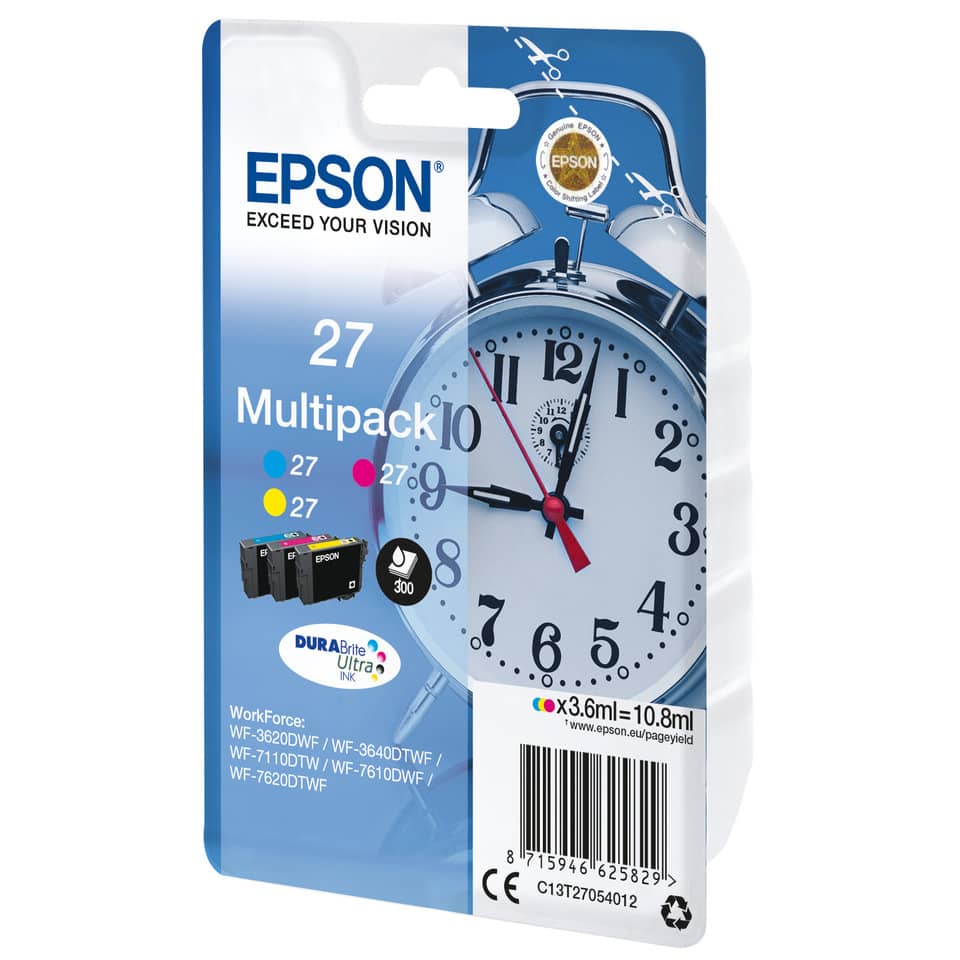 Tintenpatrone, Multicolor, Epson, Uhr-Design, Druckertinte