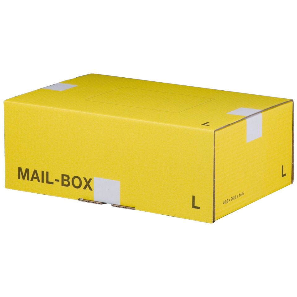 mail-box, Karton, Gelb, Versand, Box
