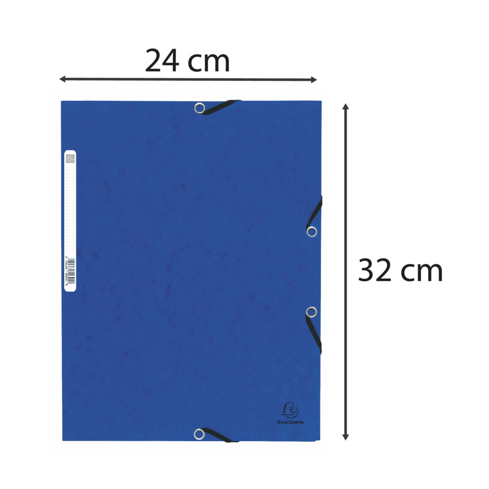notizblock, ordner, blauer ordner, kunststoff, länge 32 cm