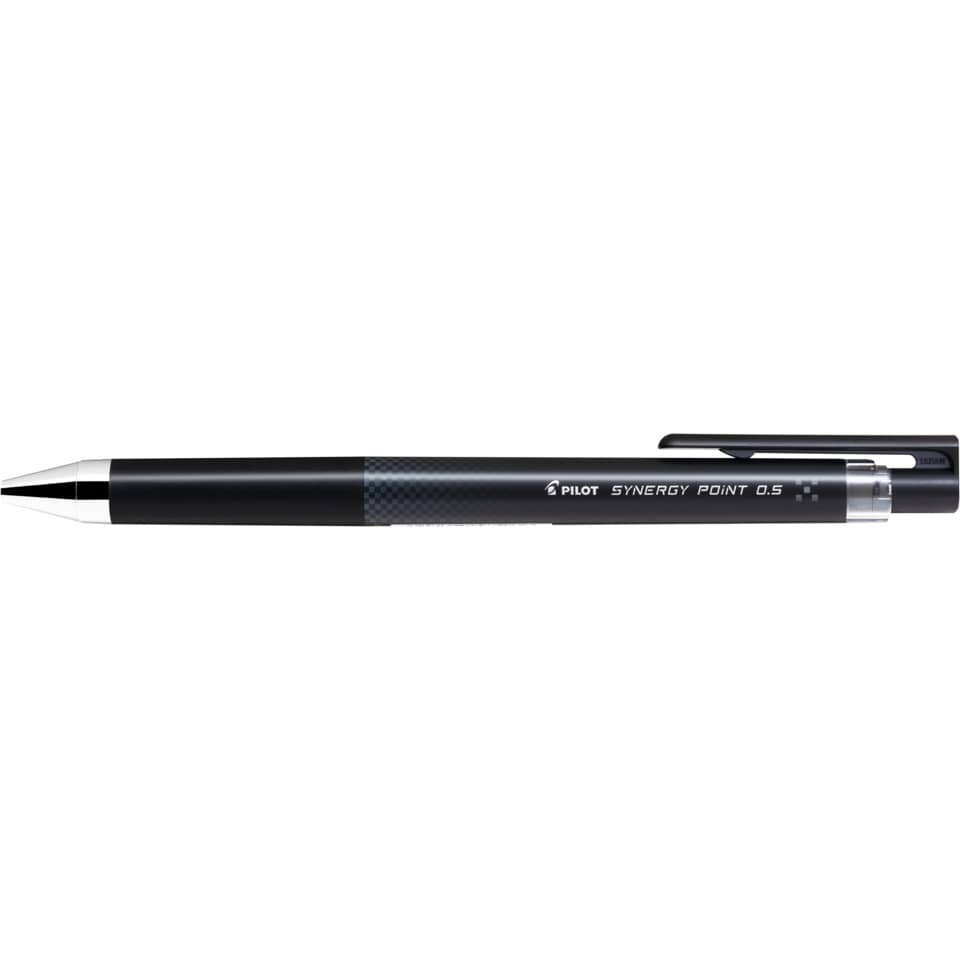 Mechanischer Bleistift, ausziehbar, schwarz, Kohle/Carbon optik, Clip