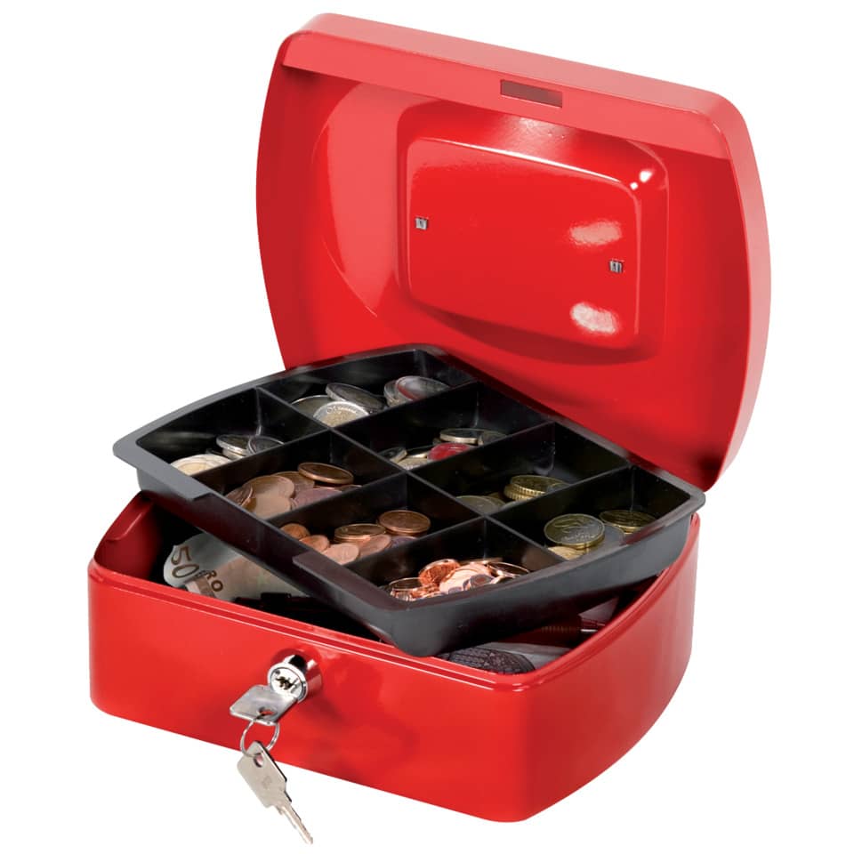 Kassenschachtel, Schubladenzahl, Geldkassenschatz, Münzgeldbox, Schlossbox