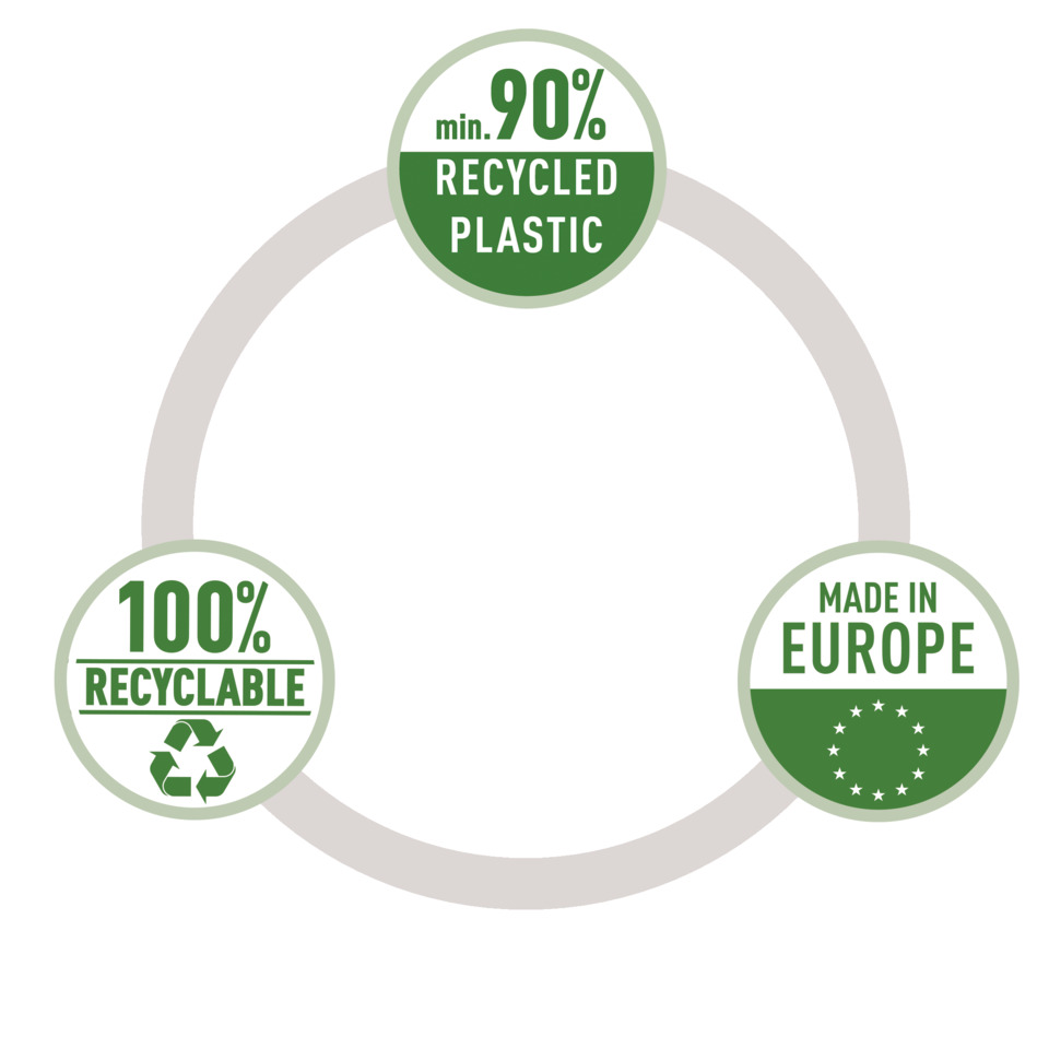 Ordner, A4, Büroorganisation, Dokumente, Kartenhalter, recyceltes plastik, hergestellt in europa, 100% recycelbar, ökologisches kennzeichen, nachhaltigkeit