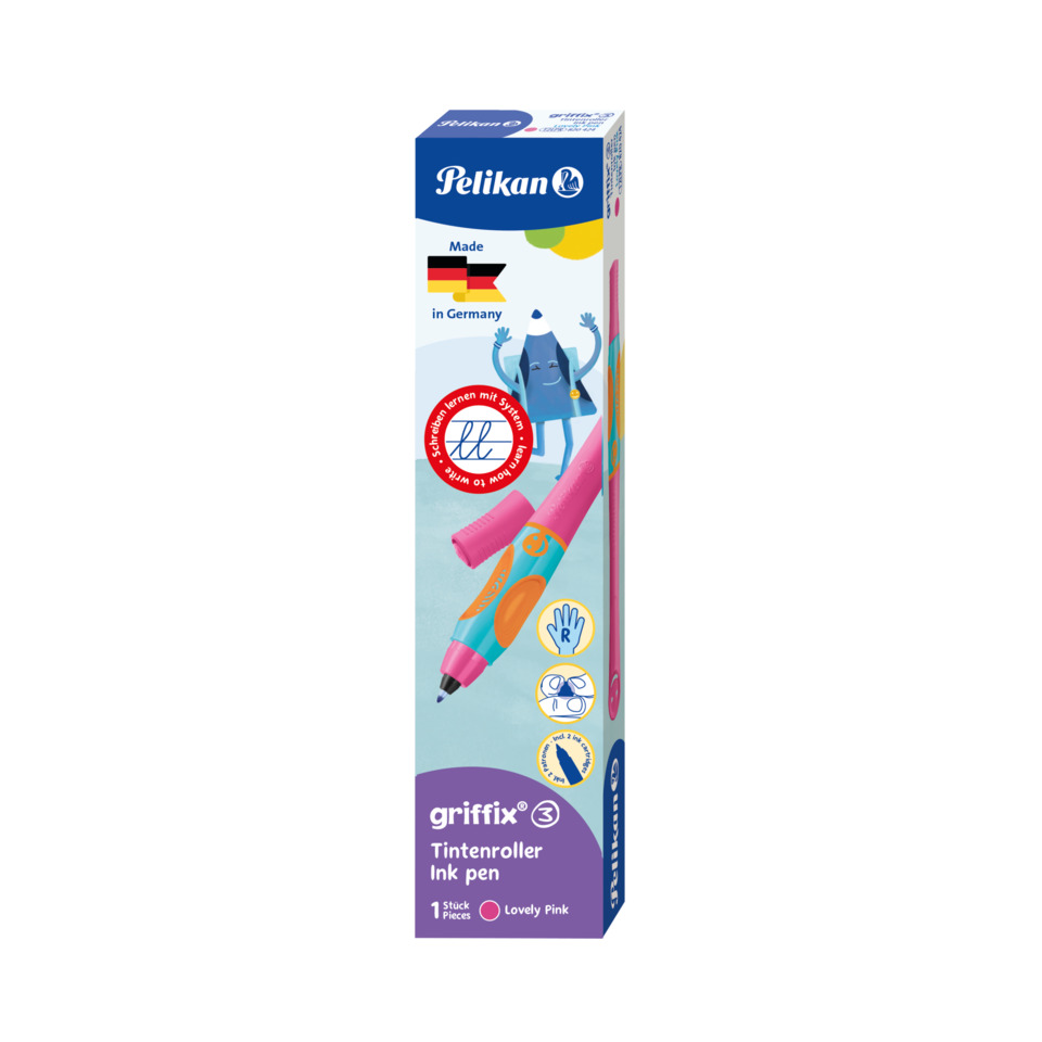 Tintenroller, Stift, Pink, Made in Germany, Griffix