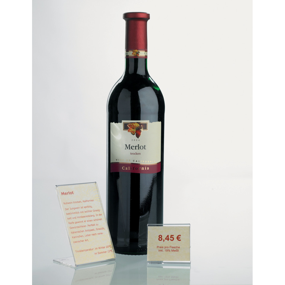 Merlot, Rotwein, Glasflasche, California, Trocken