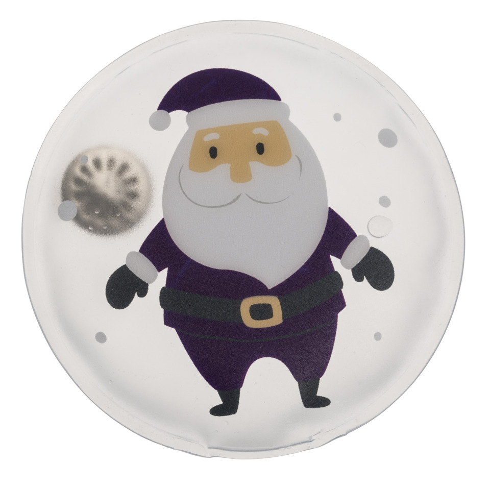 Glasteller, Weihnachtsteller, Weihnachtsmann, rund, transparent