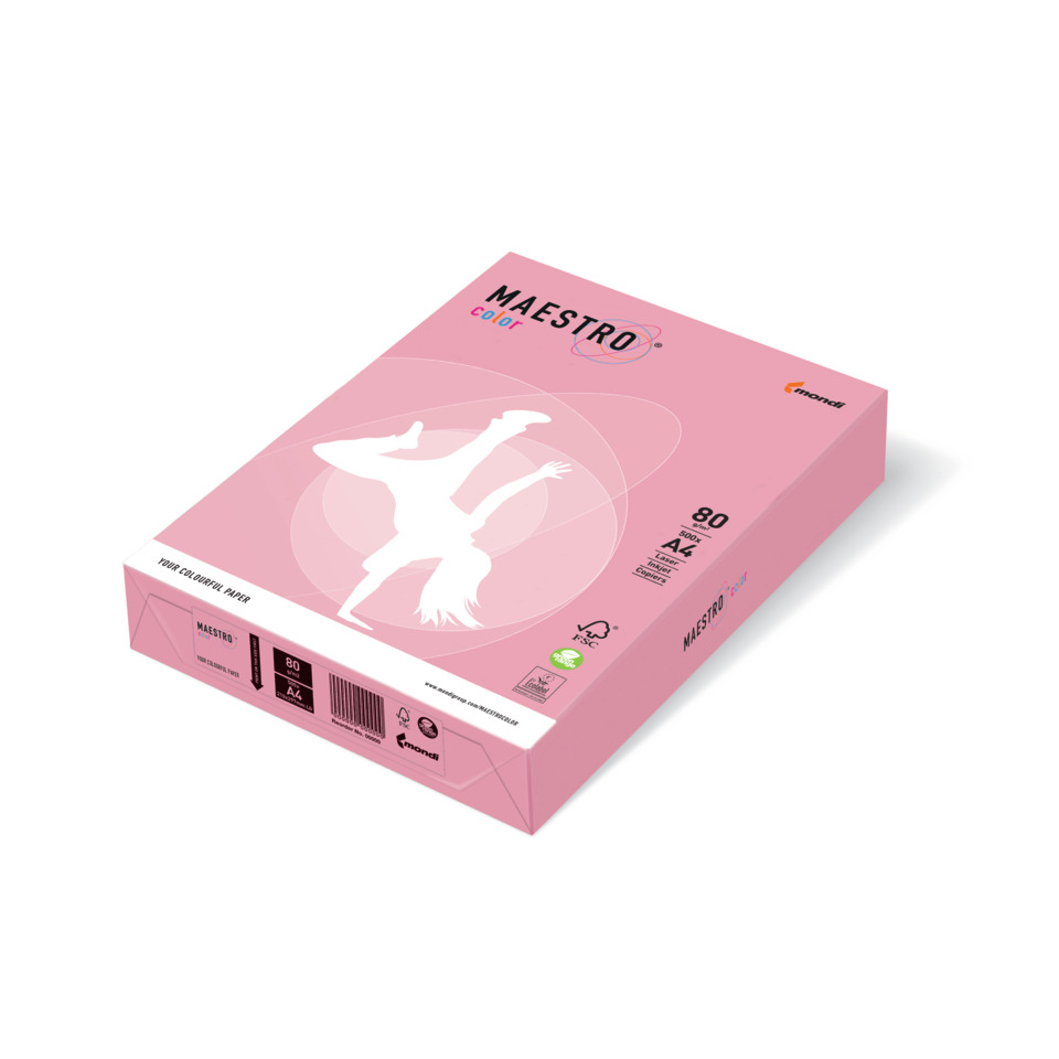 Kopierpapier, A4, 80 g/m², rosa, Maestro Color