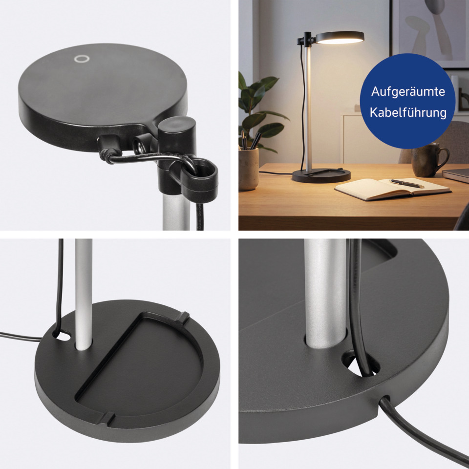 Tischlampe, Stehlampe, Dimmbares Licht, Kabelgeführt, Metall