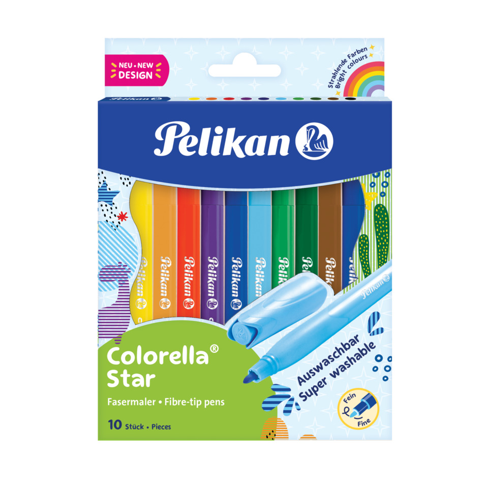 Colorella Star, Filzstifte, Fasermaler, 10 Stück, waschbar