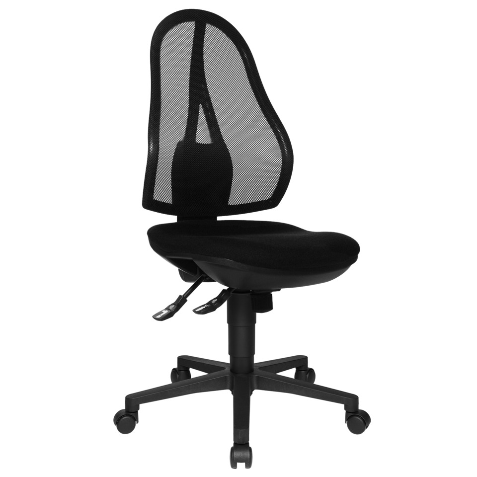 Büro Stuhl, Mesh-Rückenlehne, Schreibtischstuhl, Verstellbare Armlehnen, Kastenrollen