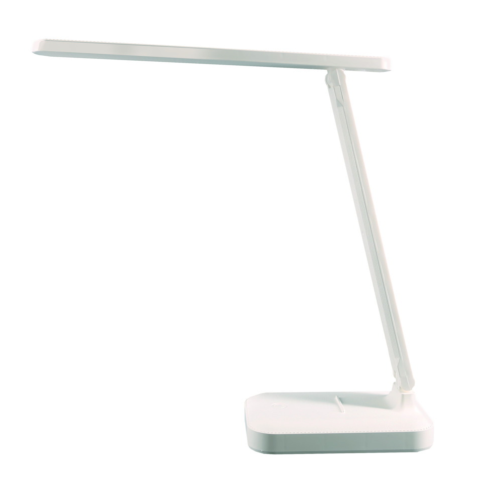 Schreibtischlampe, Tischleuchte, LED-Lampe, weiß, schlicht