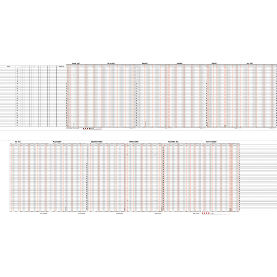 Kalender, Jahresplan, Übersicht, Monatskalender, Gitter