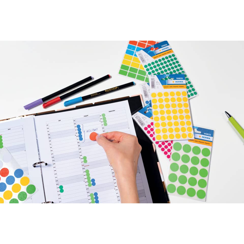 Planer, Sticker, Klebepunkte, Planer-Setup, Bunte Sticker
