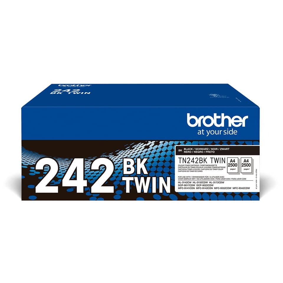 Lasertoner, 2 Stück, schwarz BROTHER TN242BKTWIN