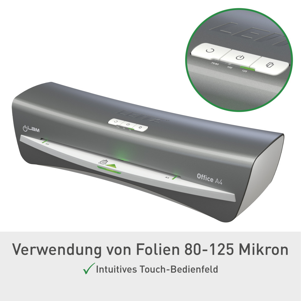  Laminator, Office A4, Folien, Grayscale, Intuitives Bedienfeld