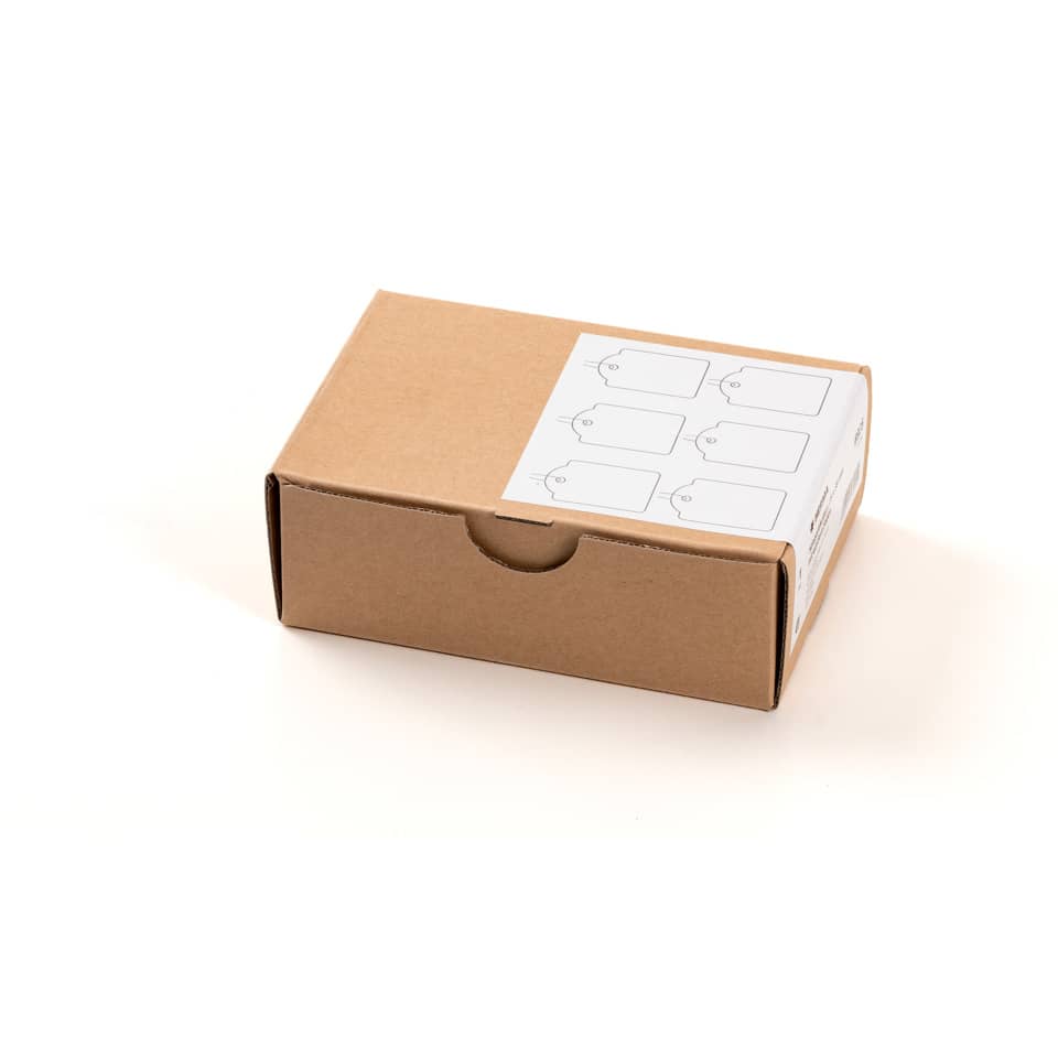 Kartonbox, Verpackung, Klebepunkte, Kartenfach, Neutrale Farbe