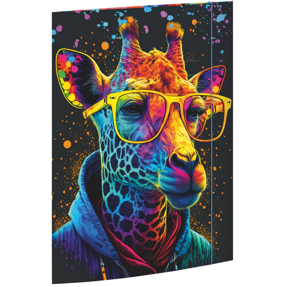 Giraffe, Brille, Helle Farben, Porträt, Leinwandkunst