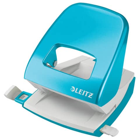 Locher NeXXt WOW, 30 Blatt, Anschlagschiene, Metall, Blister, eisblau LEITZ 50082051
