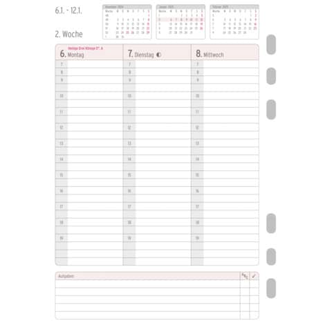Wochenplan, A5, 2025 CHRONOPLAN 50295