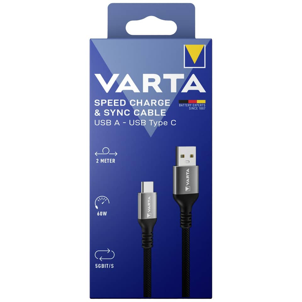 USB-C kabel, Ladekabel, Typ-C Kabel, Schnellladung, 2 Meter Länge