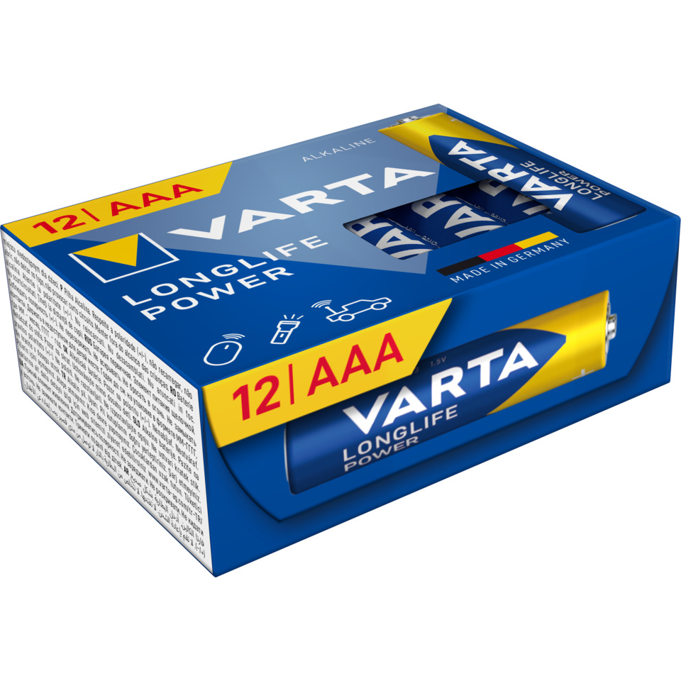 AAA, VARTA, Alkaline, Batterie, 12