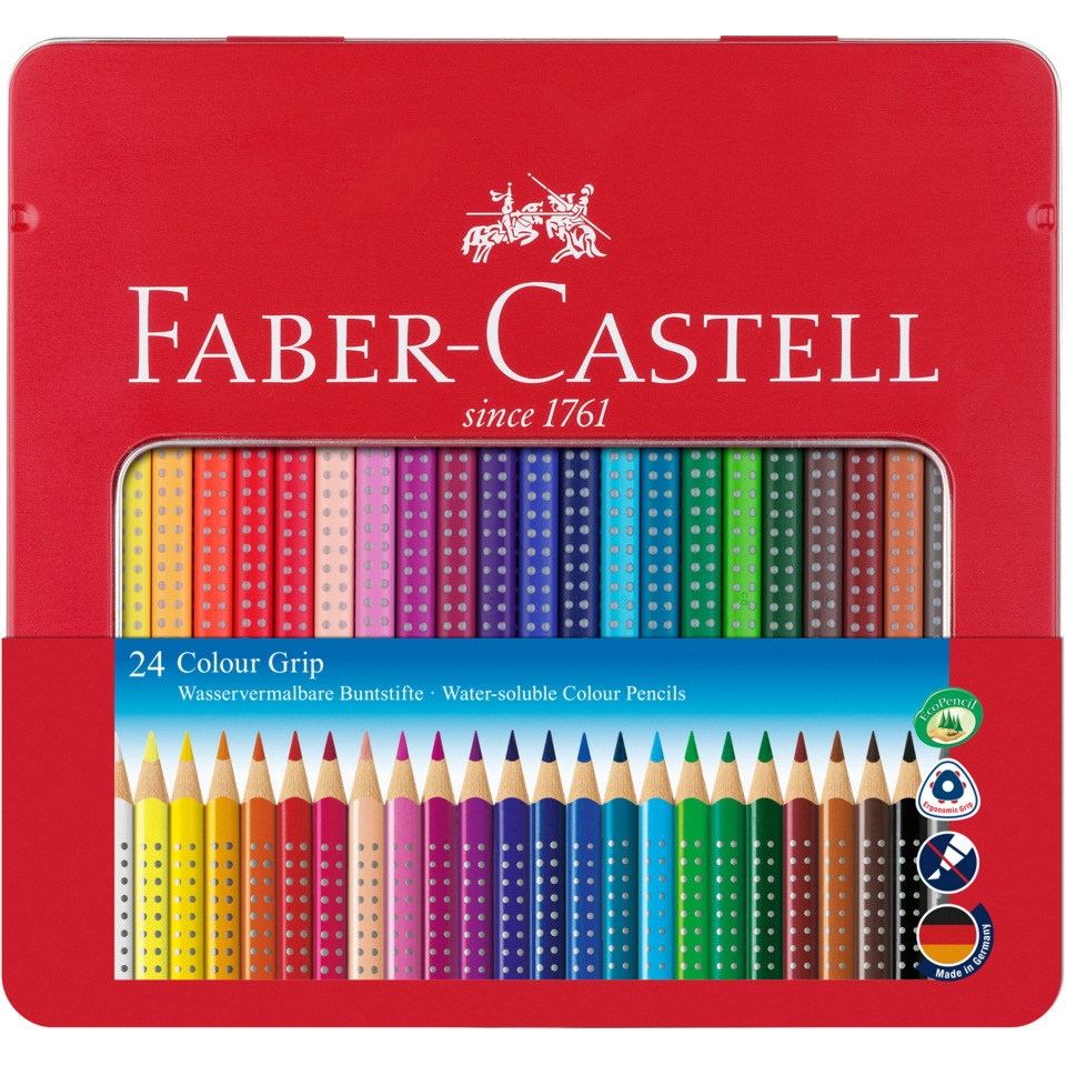 Buntstifte, Künstlerbedarf, Buntstifte-Set, Wasservermalbare Stifte, 24 Farben