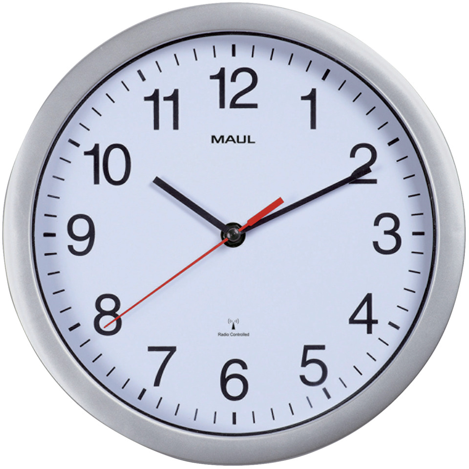 wanduhr, analog, silber, runde uhr, quarzwanduhr