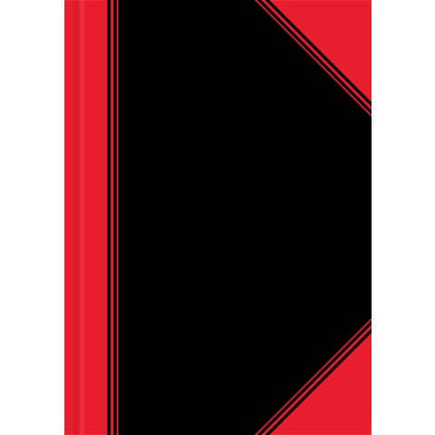 Chinakladde, A6, 96 Blatt, blanko, schwarz/rot BANTEX 100302833
