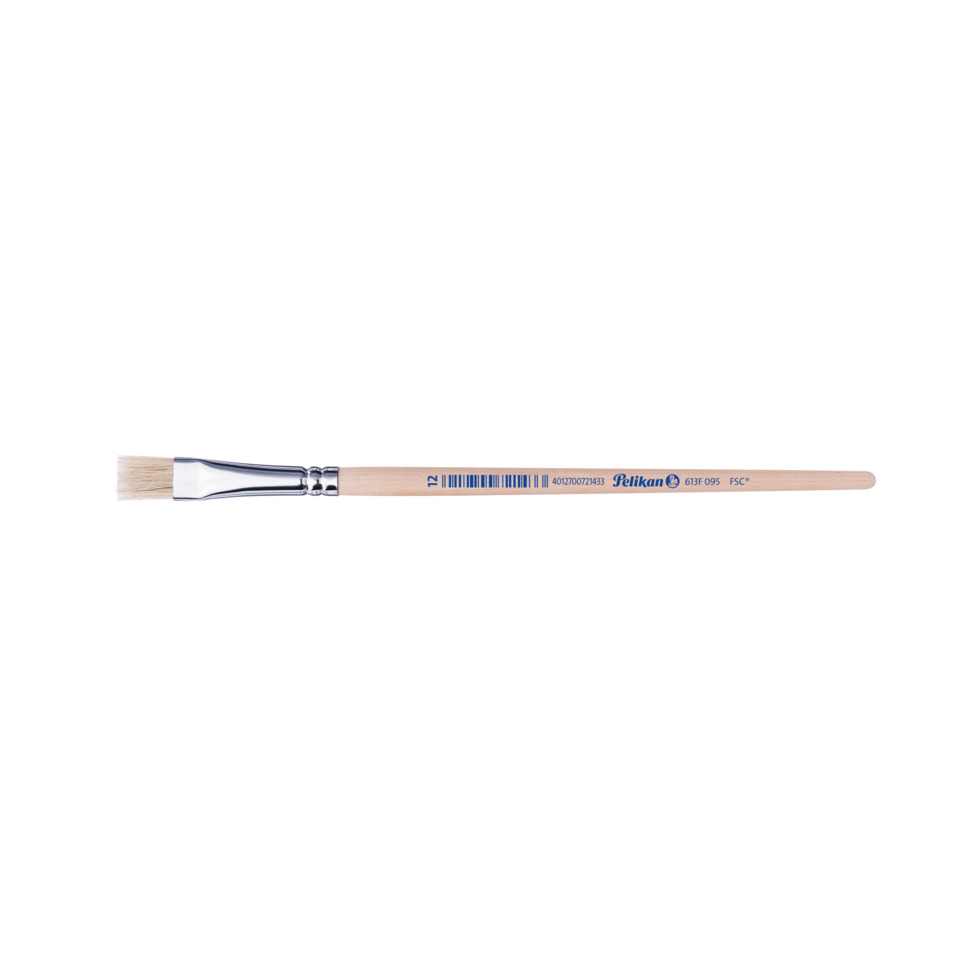 Pinsel, Bürstenhaar, Holzgriff, Flachpinsel, 12mm, Pinselset