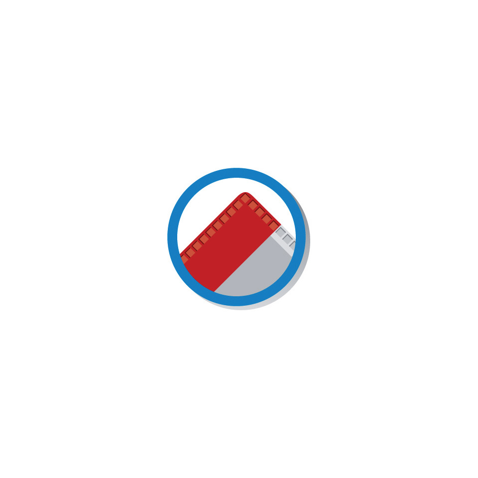 Filmmaterial, Filmstreifen, Rot, Grauer Hintergrund, Rundes Logo