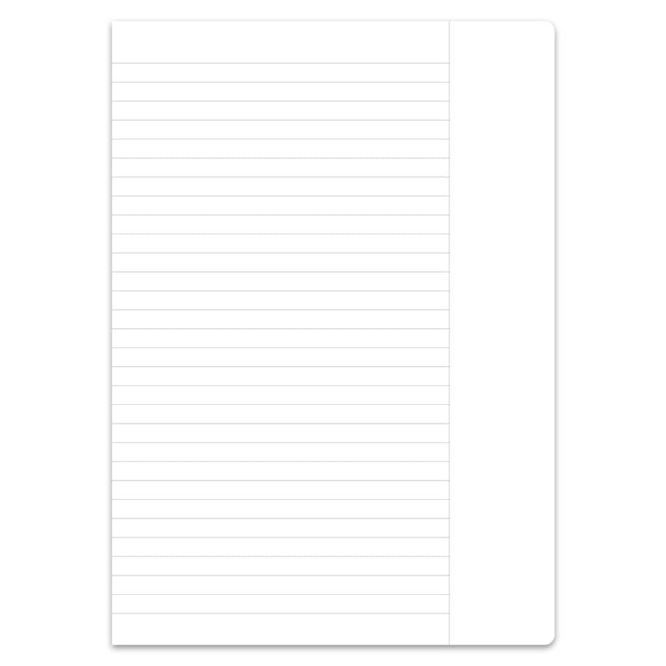 Notizblock, Linierte Seiten, Papier, weiß, breit