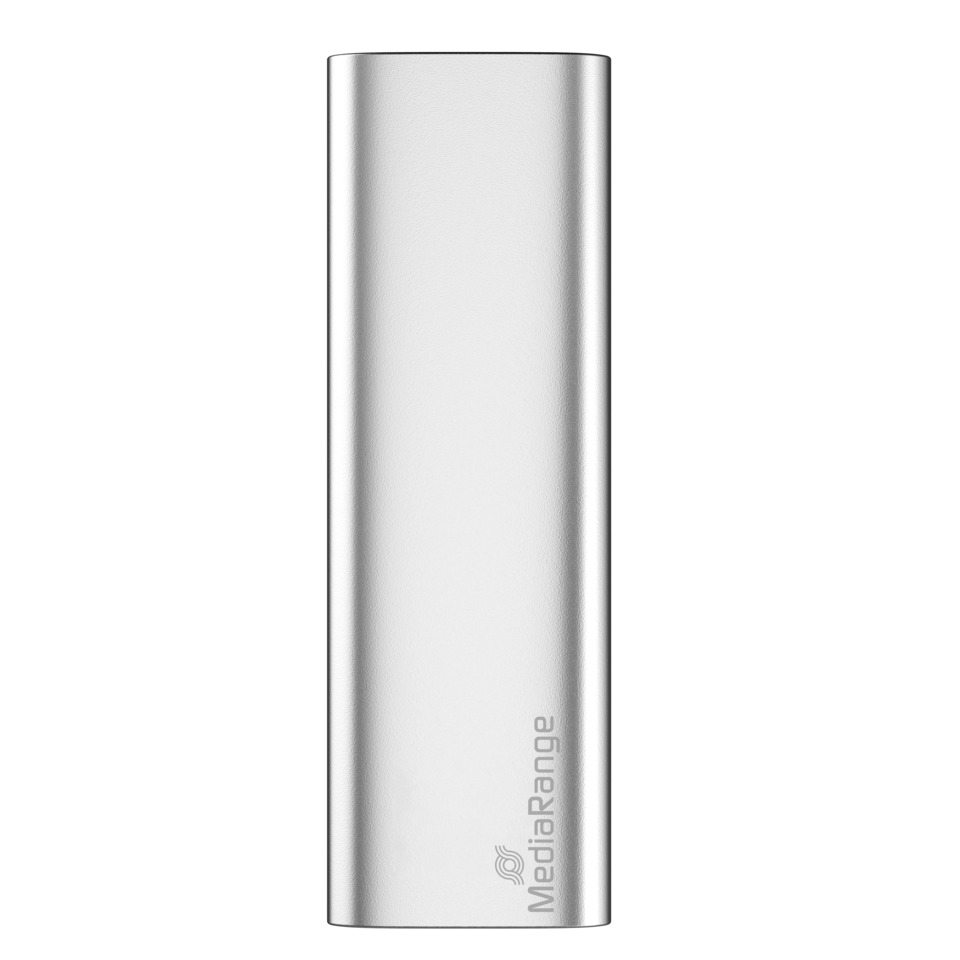 Power Bank, Silber,  tragbarer Akku,  USB-C?, rechteckig