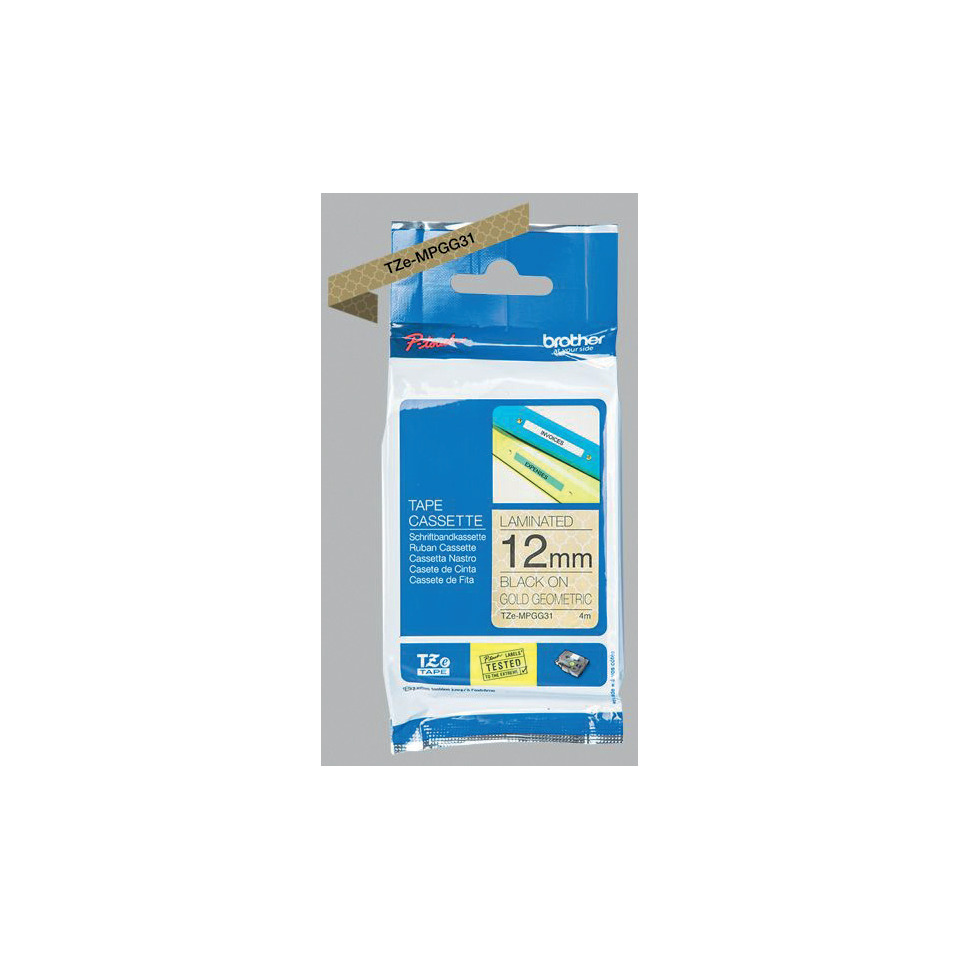Tape, Kassette, 12mm, Laminated, Geometrisch