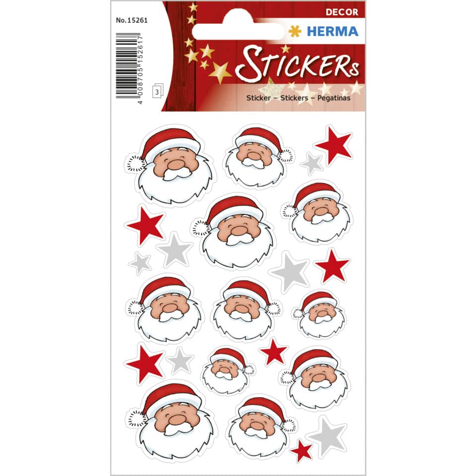 weihnachtsaufkleber, sternaufkleber, weihnachtsmann, stickers, deko-aufkleber