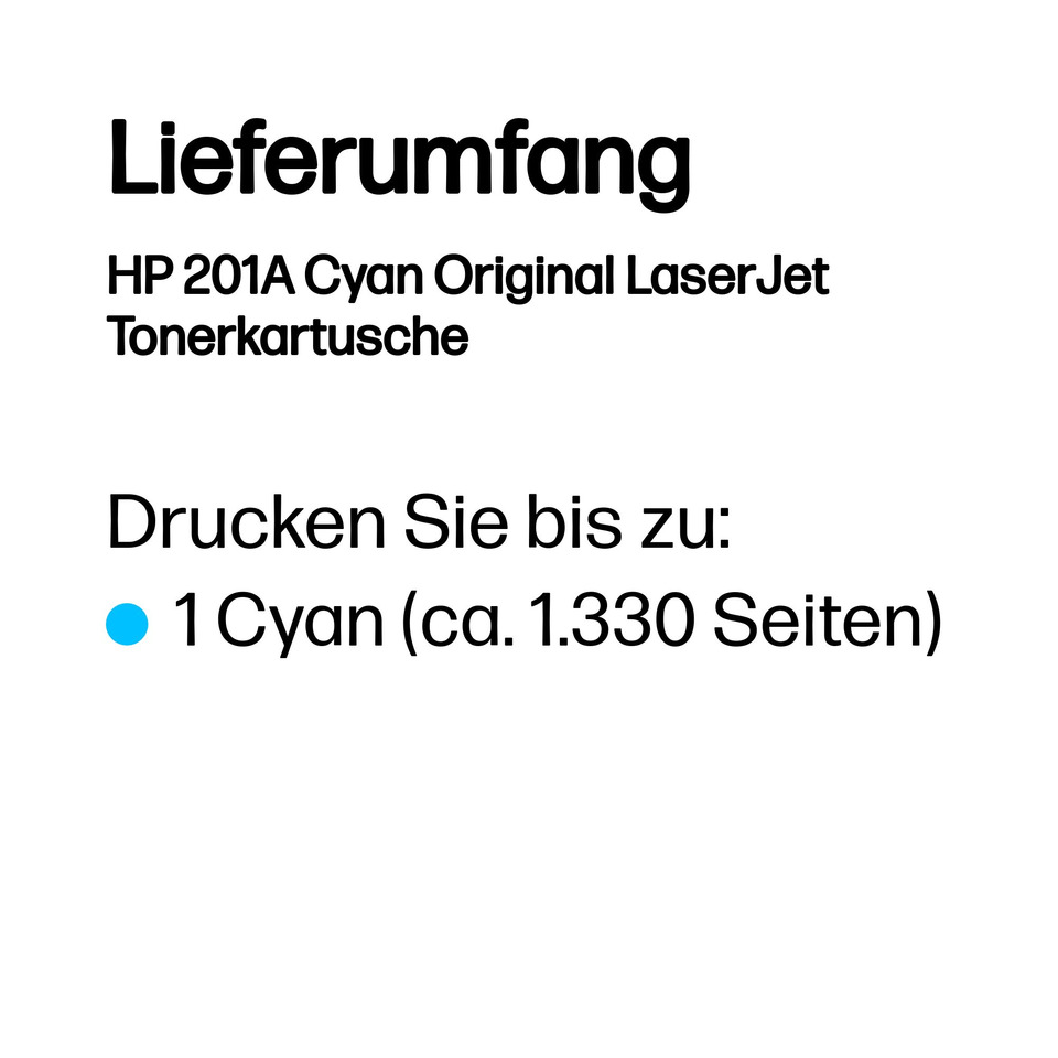  Tonerpatrone, Cyan, Lasertoner, Patrone, Druckerzubehör