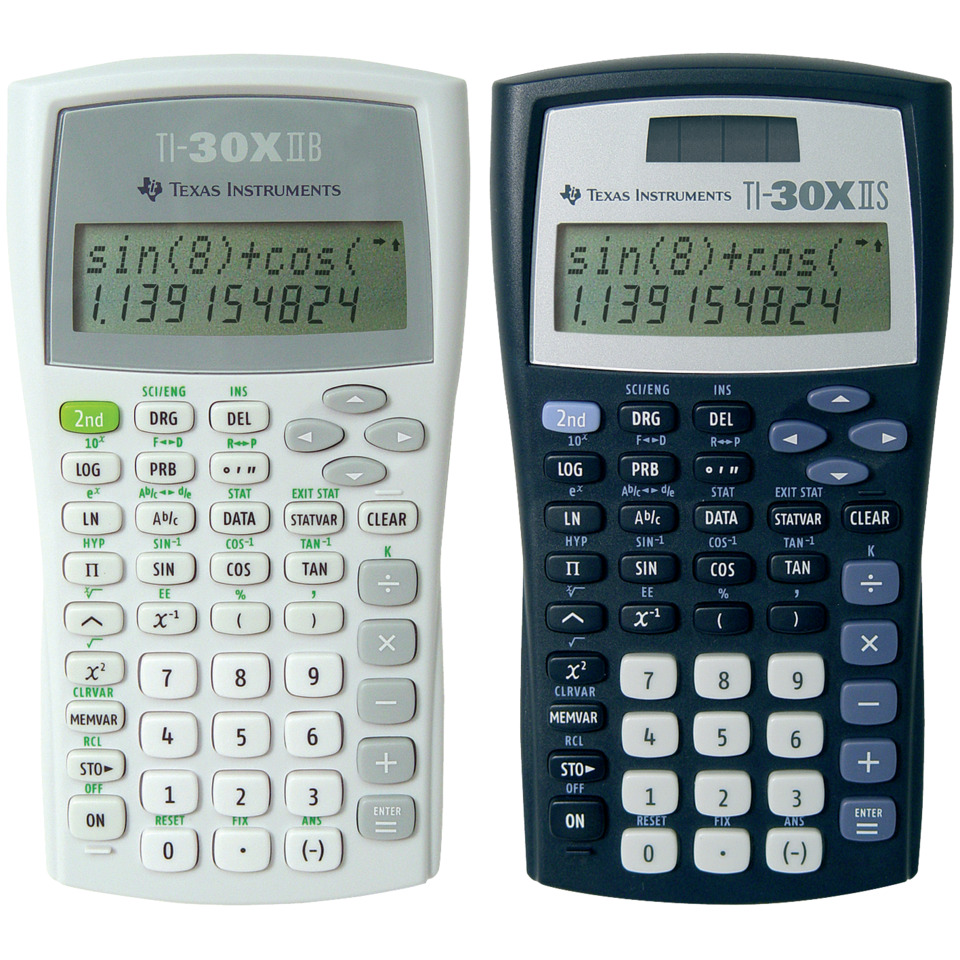 TI-30X IIS, Taschenrechner wissenschaftlich, Texas Instruments, zweifarbiges Handgerät, Wissenschaftlicher Taschenrechner
