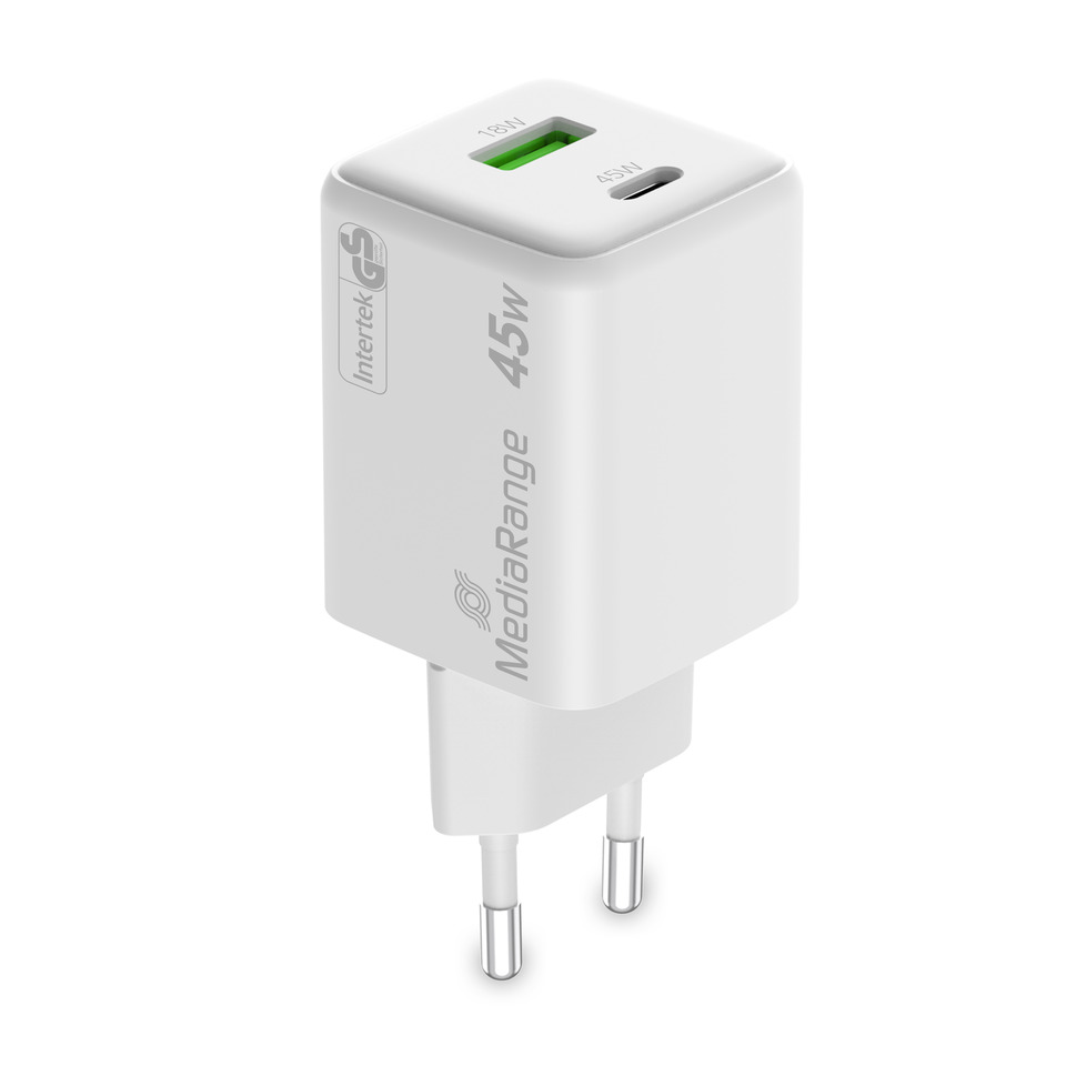 USB-C, Wandladegerät, 45W, Weiß, Medirange