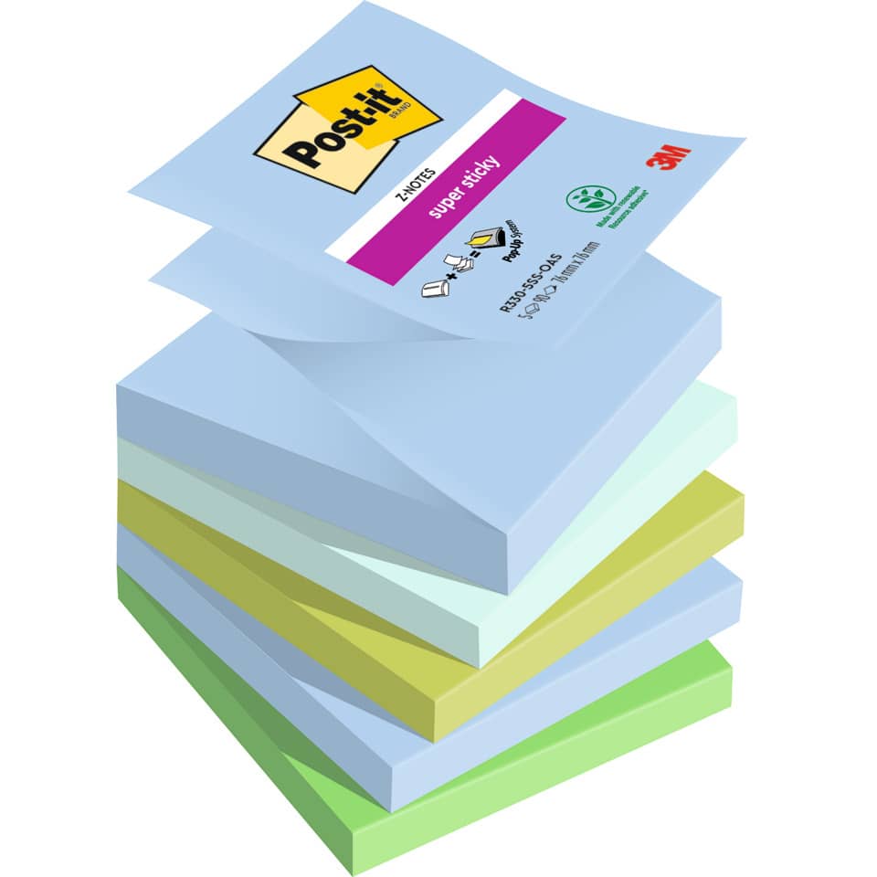 Post-it Notizen, Notizenblock, Klebepunkte, Sticky Notes, Mehrfarbig