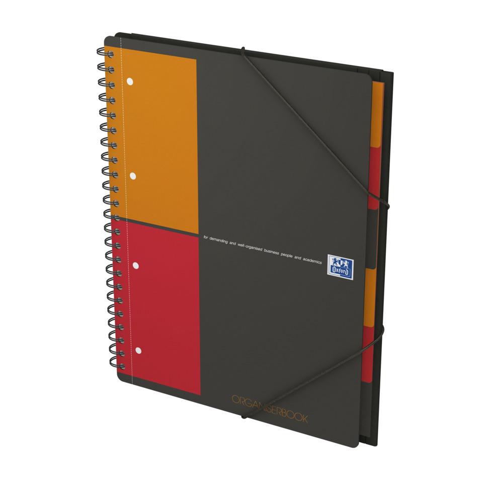 Spiralblock, Notizbuch, Deckeldesign, Klemmeelastik, Organizer, Notizbuch, Spiralbindung, Organiserbuch, A4, Mehrfachfarben