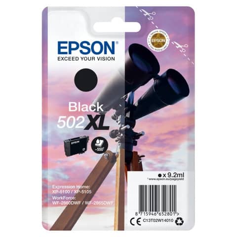 Inkjetpatrone Nr.502XL schwarz EPSON C13T02W14010