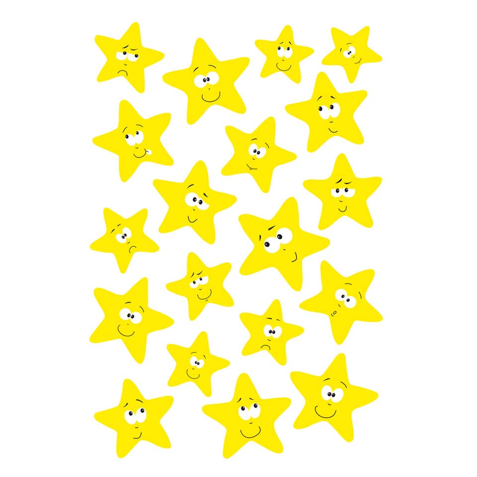 Sterne, Sternchen, Kunststoffstern, Gelb, Wanddeko