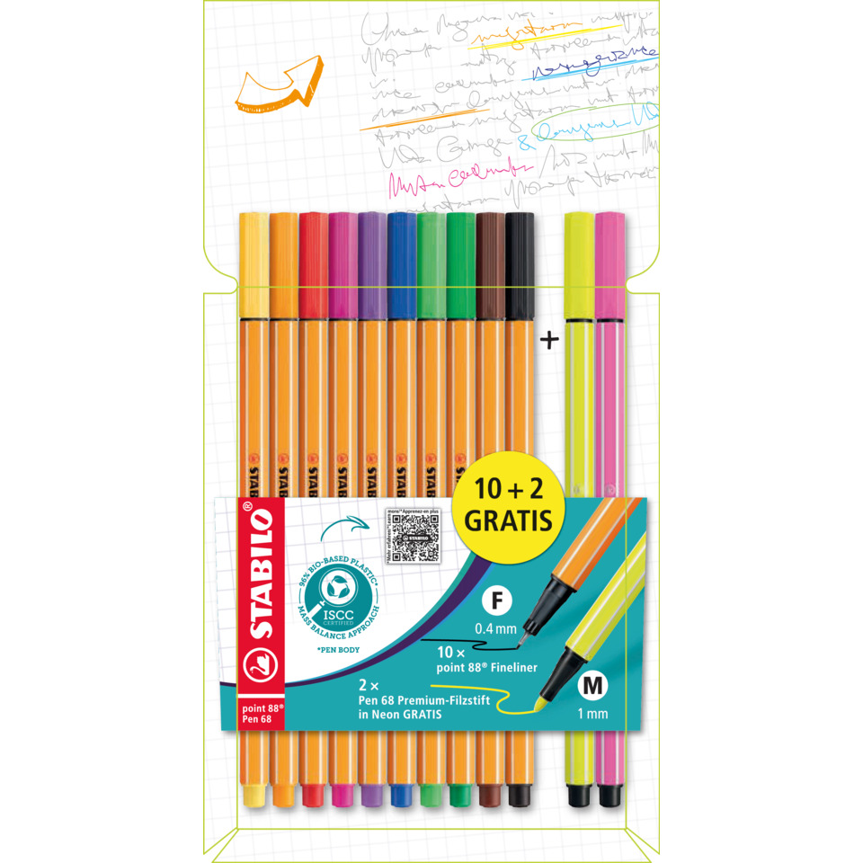 Buntstifte, Fineliner, Kunstbedarf, Kugelschreiber, Schulbedarf