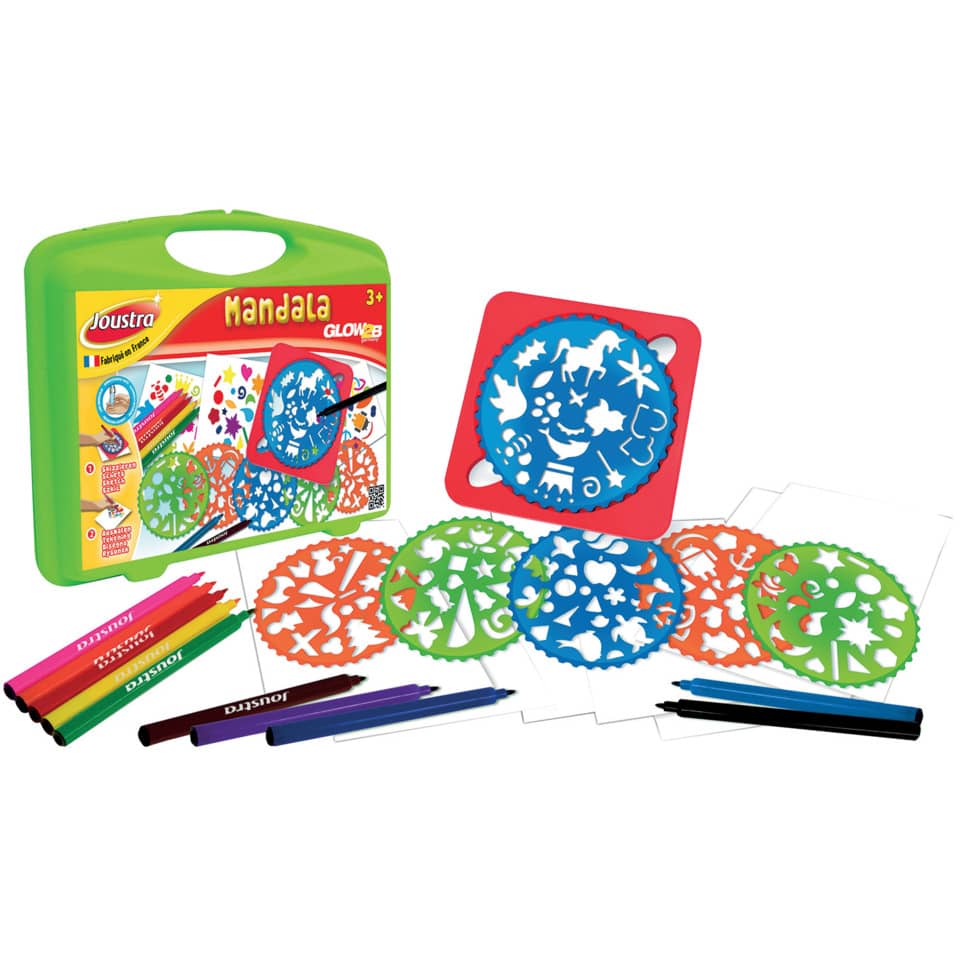Mandala, Schablonen, Stifte, Kreativset, Kinderbastelset