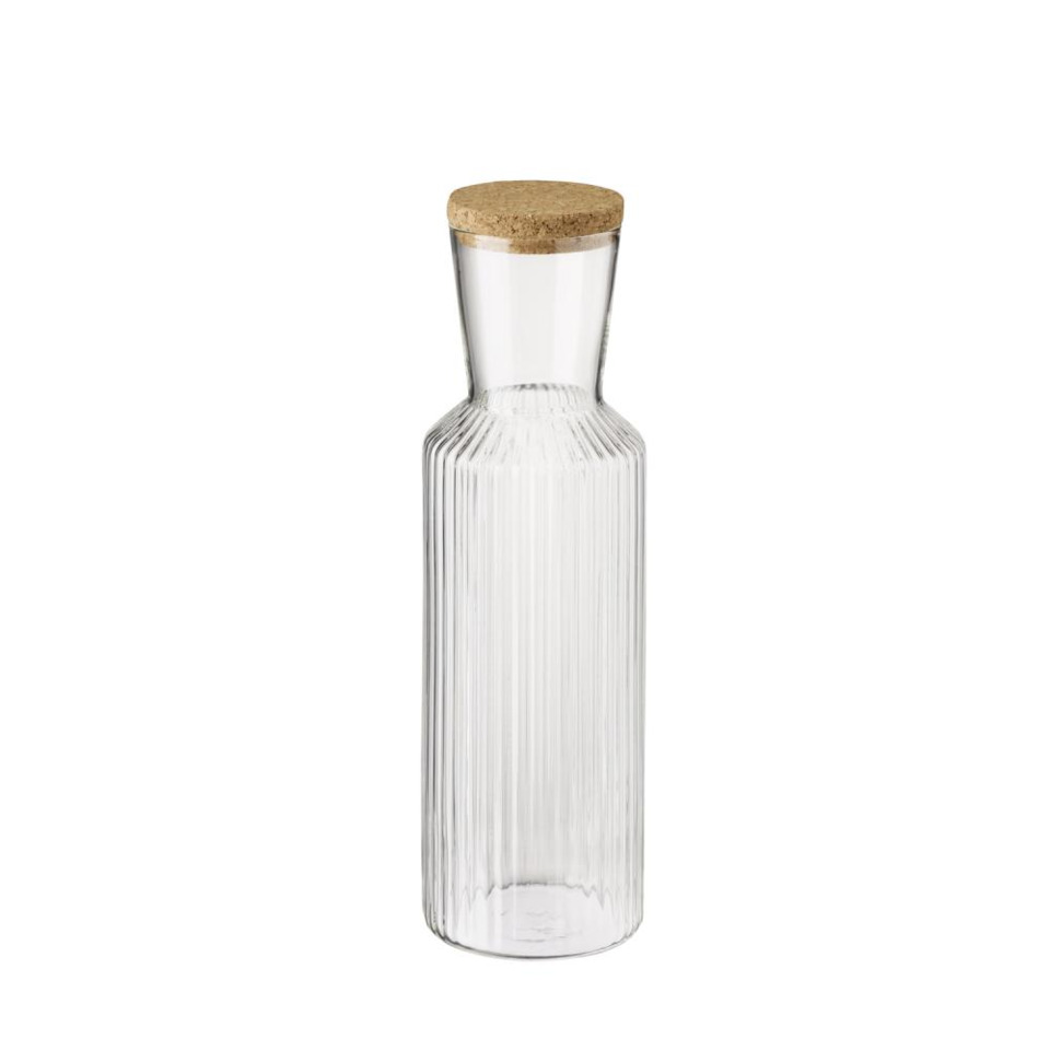 glasflasche, gläsernes flasche, flasche mit korkdeckel, ribbed glas, korkverschluss