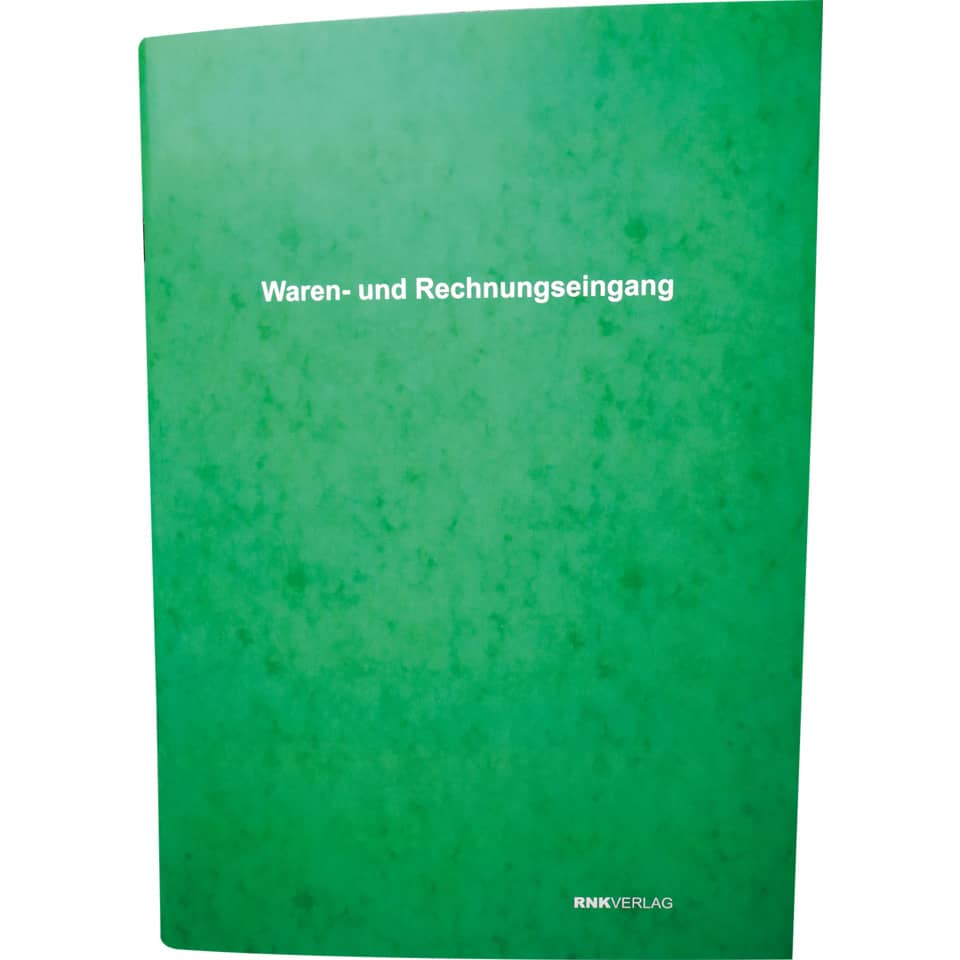 Grünes Notizbuch, Grün, Waren- und Rechnungseingang, Hefte/Notizheft, Verlag RNK Verlag