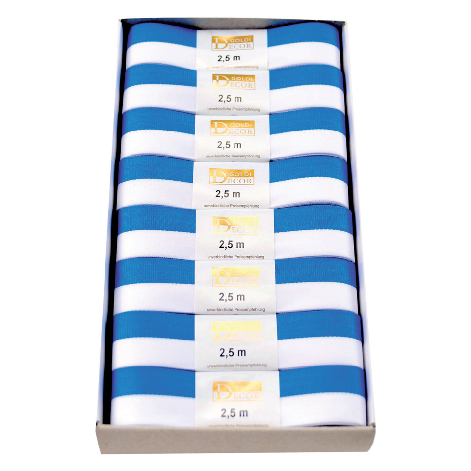 Stoffband, Bänder, Streifen, blau, weiß