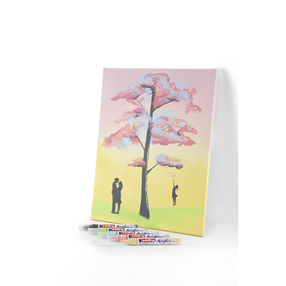 Leinwand, Kunstdruck, Baum, Rosenholz, Farbverlauf