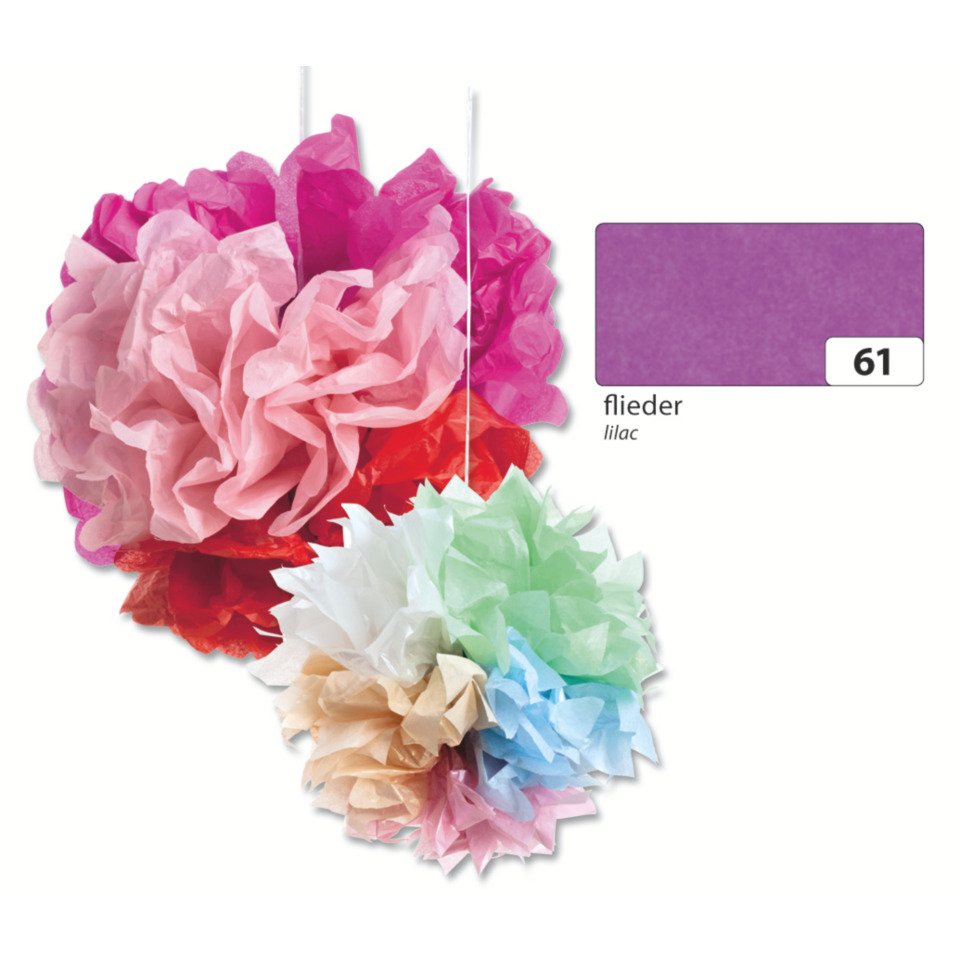 Tissue Pom, Party-Deko, Papierblume, Pompon, Multicolor