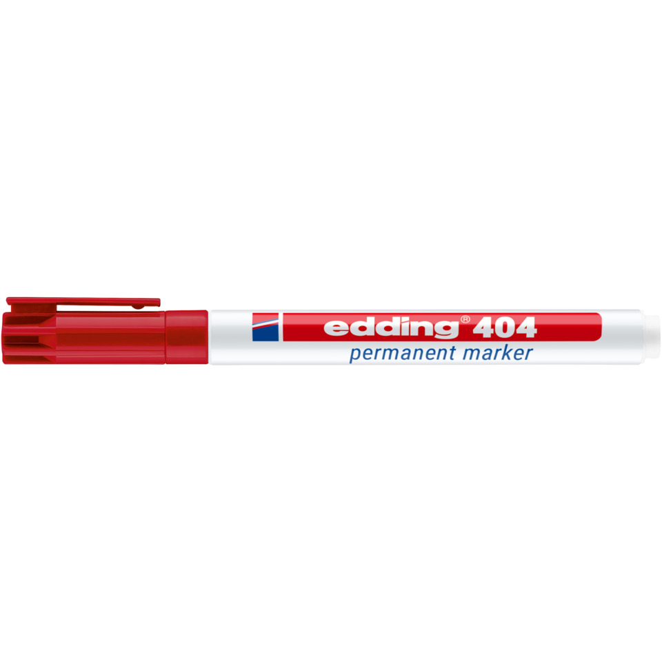 Permanentmarker, Roter Marker, Edding 404, Markerstift, Weißer Körper