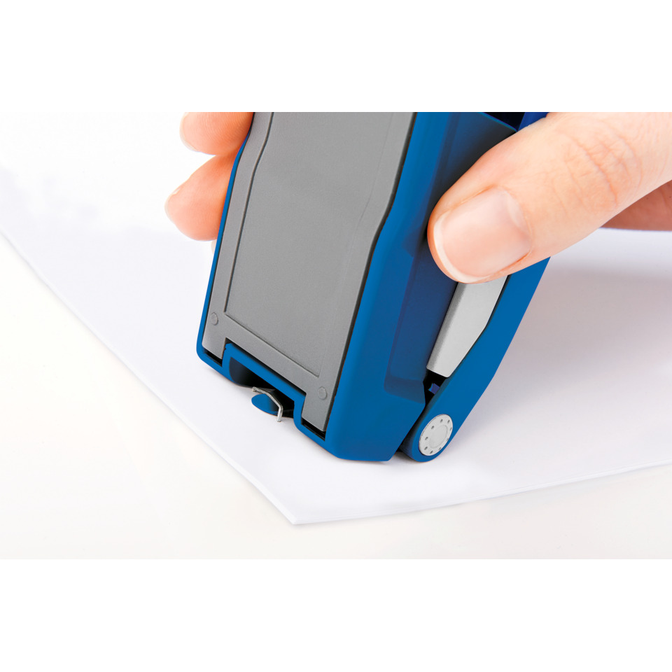 stapler, blau, handgerät, metall, büro