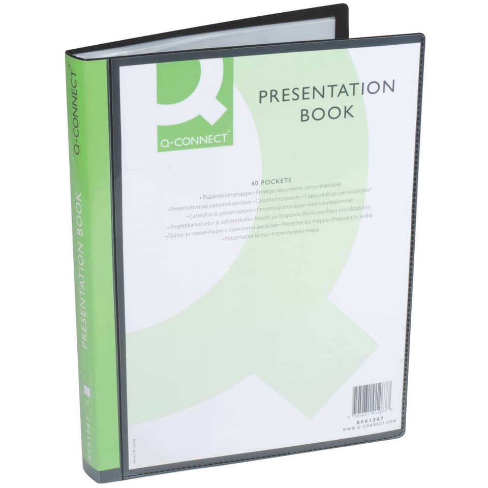Presentation book, Binder, Pocket notebook, Green cover, Spacer pocket